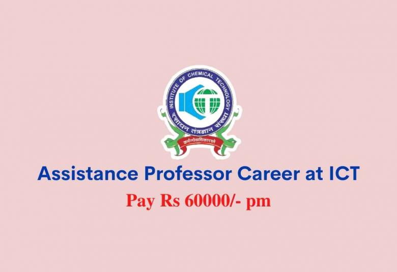 Career for Assistance Professor in Pharmacology at ICT