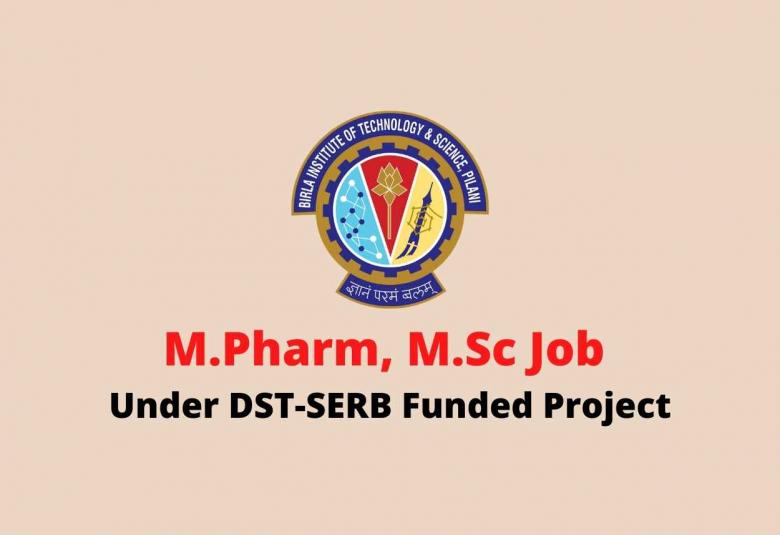 M.Pharm Job at Birla Institute of Technology and Science