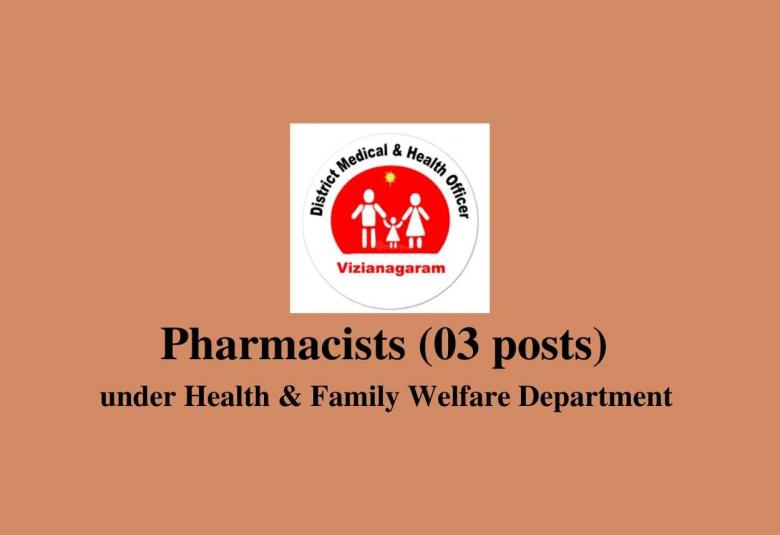 Pharmacists Jobs under Health and Family Welfare Department