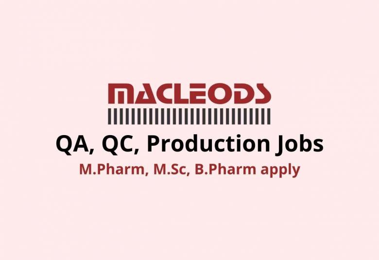 QA, QC, Production Jobs at Macleods