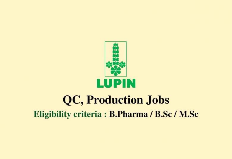 QC, Production Jobs at Lupin Pharmaceuticals