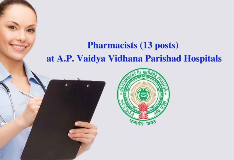 Recruitment for Pharmacists at A.P. Vaidya Vidhana Parishad Hospitals