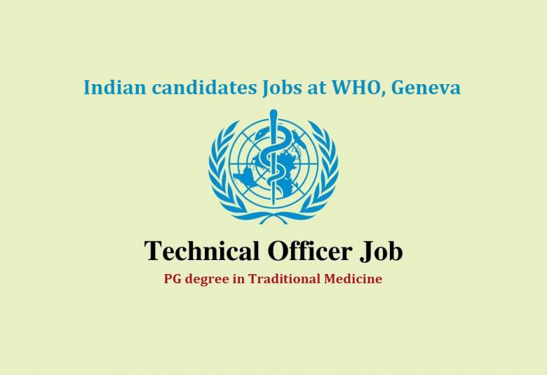 Job for Technical Officer at World Health Organization