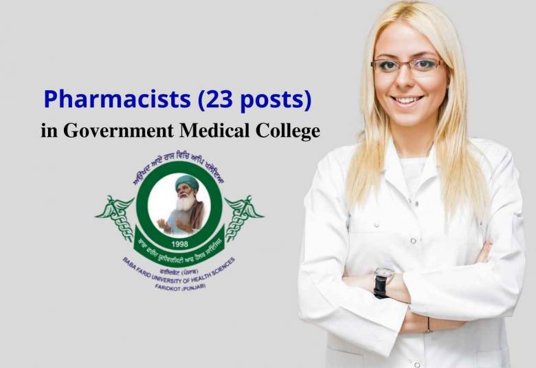 Job Openings for Pharmacists in Government Medical College, BFUHS