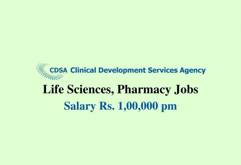 Life Sciences, Pharmacy Jobs in NBM Program at CDSA
