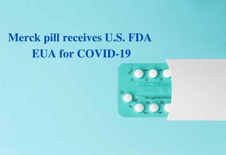 Merck pill receives U.S. FDA EUA for COVID-19