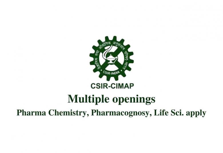 Multiple openings at Central Institute of Medicinal and Aromatic Plants