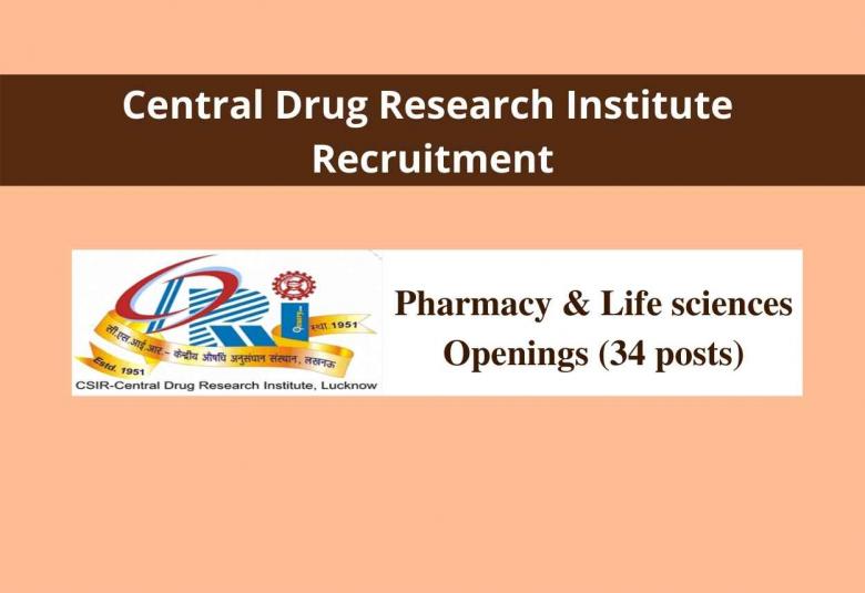 Pharmacy and Life sciences openings CDRI