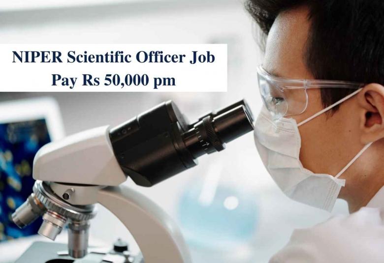 Vacancy for Scientific Officer at NIPER