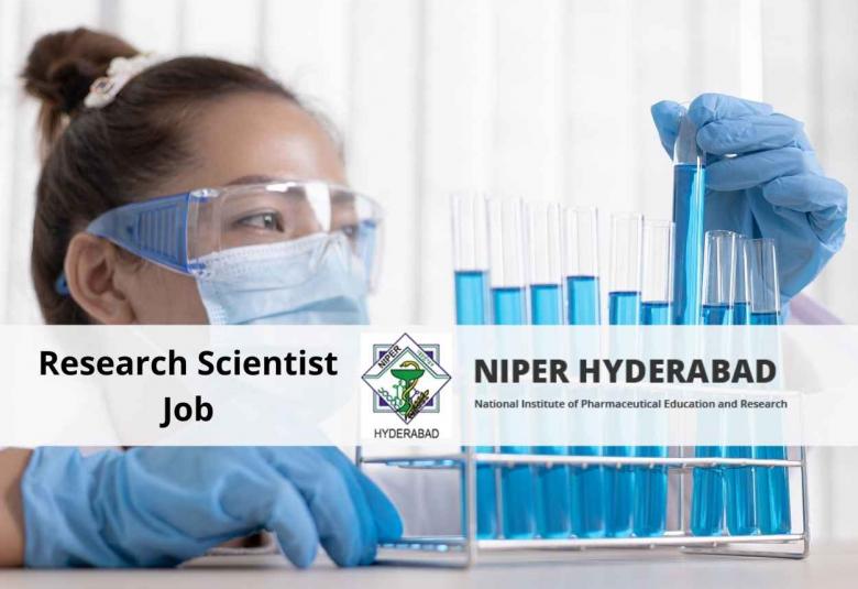 Applications are invited for post of Research Scientist at NIPER