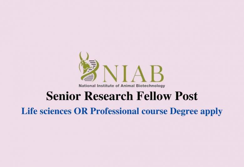 Applications are invited for the Post of Senior Research Fellow at NIAB