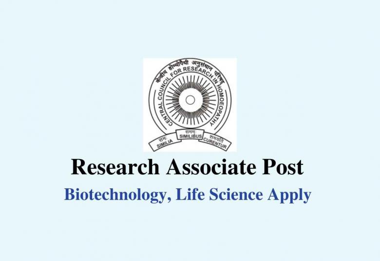 CCRH invites applications for Post of Research Associate