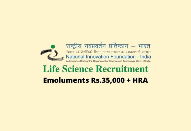 Life Science Recruitment at National Innovation Foundation