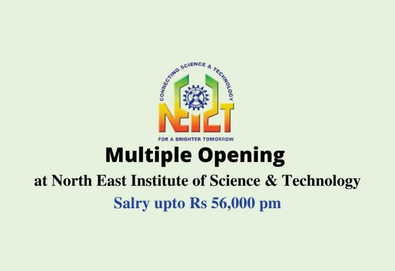 Multiple Opening at North East Institute of Science & Technology