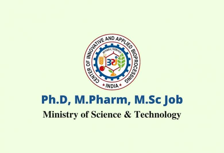 Ph.D, M.Pharm, M.Sc Job in Research at CIAB