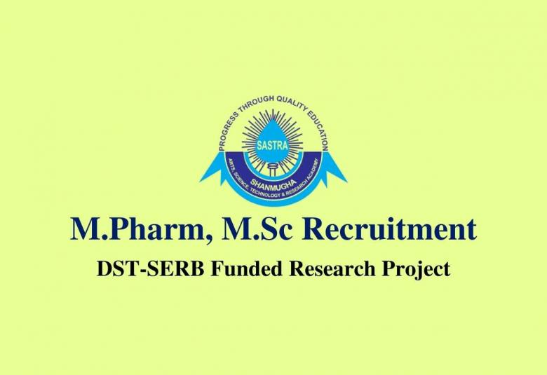 Project Assistant Job in DST-SERB funded research project