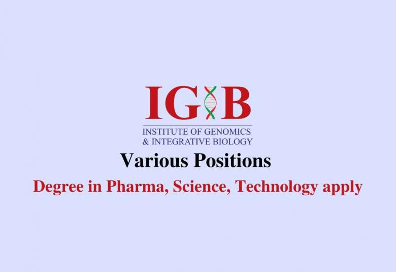 Recruitment for the various positions at IGIB