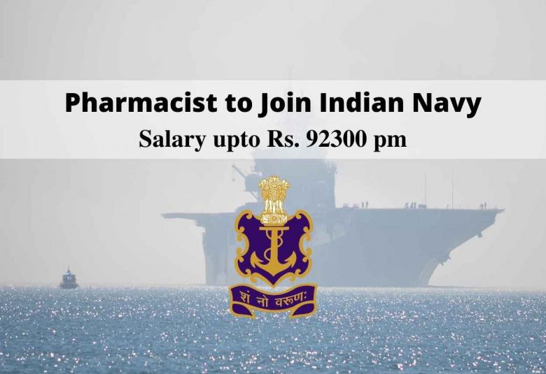 Career for Pharmacist to Join Indian Navy