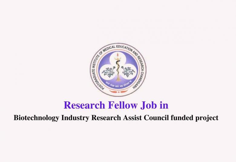 Applications are invited for post of Research Fellow at PGIMER