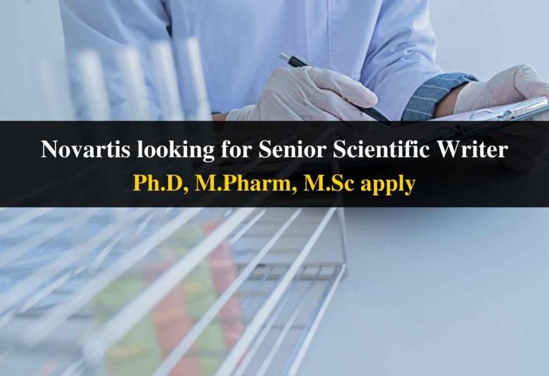 Novartis looking for Senior Scientific Writer