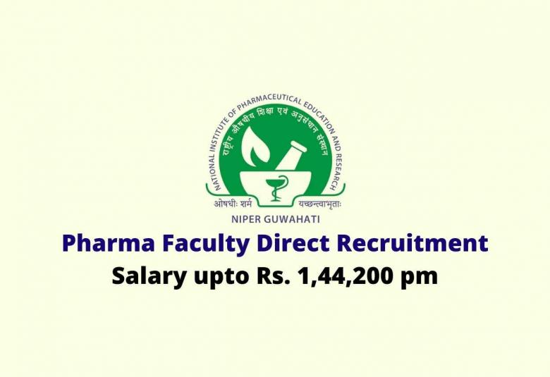 Pharma Faculty Direct Recruitment at NIPER 