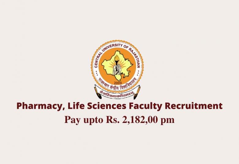 Pharmacy, Life Sciences Faculty Recruitment at CURAJ