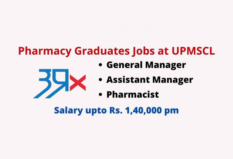 Career for Pharmacy Graduates at UPMSCL