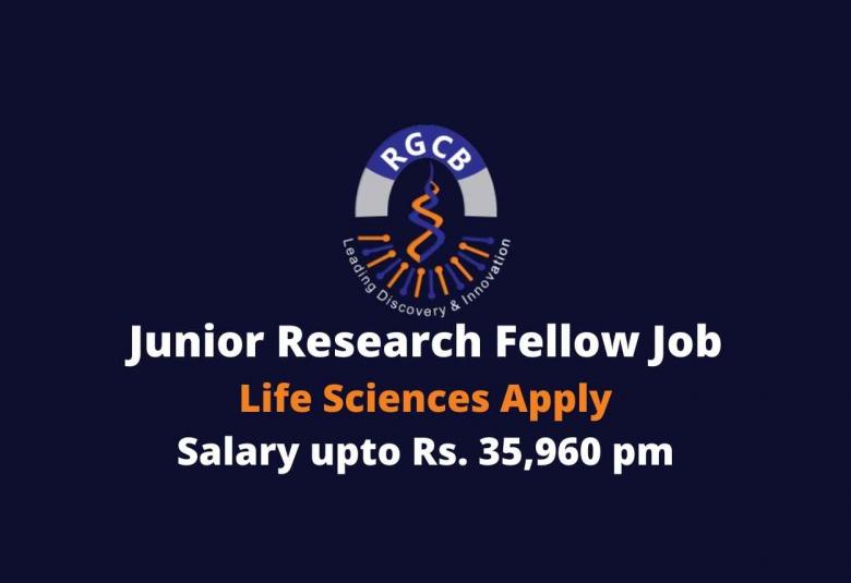 Vacancy for Junior Research Fellow at RGCB
