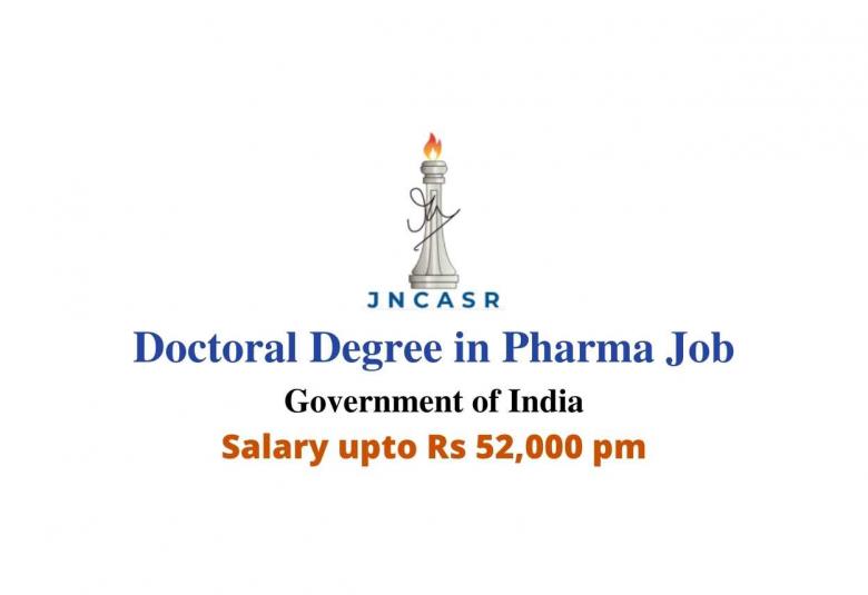 Doctoral Degree in Pharma Job at JNCASR