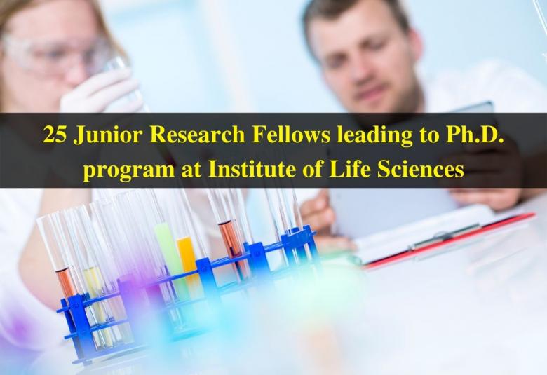 Invites Applications for Junior Research Fellows leading to Ph.D. program at Institute of Life Sciences