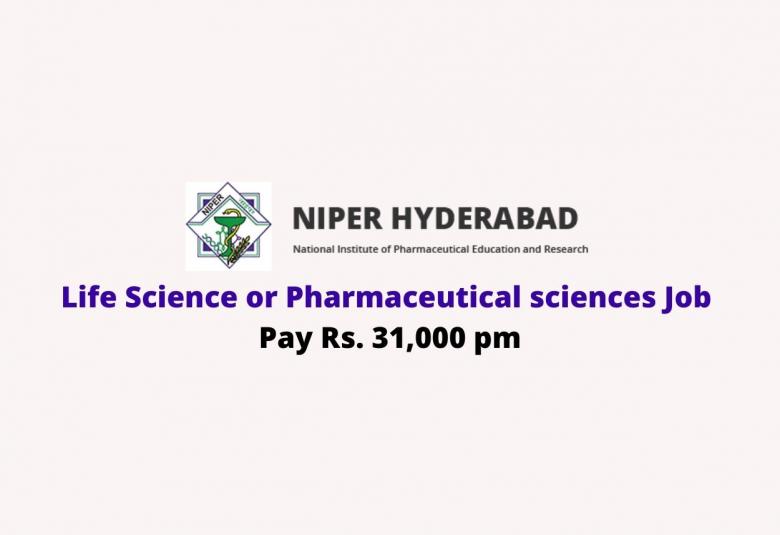 Life Science or Pharmaceutical sciences Job at NIPER