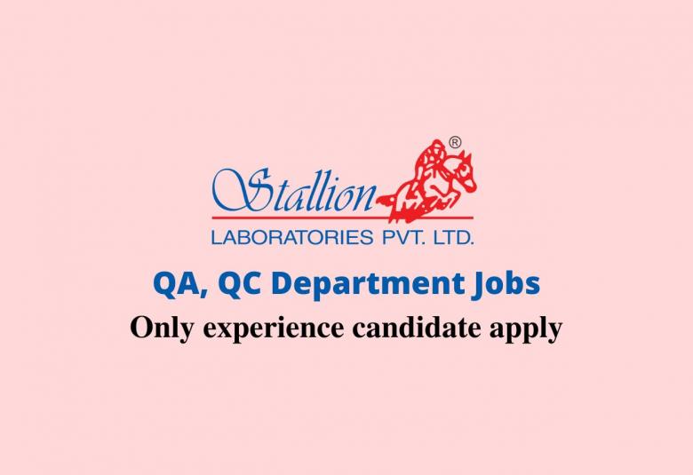 QA, QC Department Jobs at Stallion Laboratories
