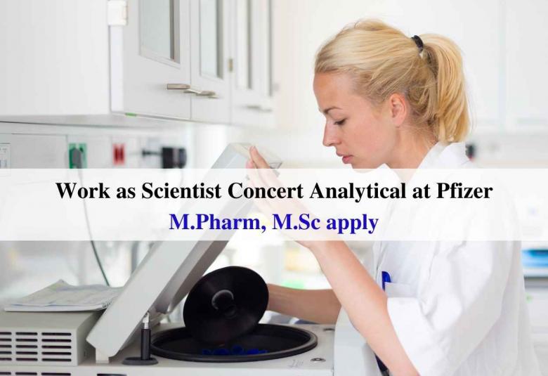 Work as Scientist Concert Analytical at Pfizer