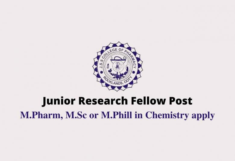 Vacancy for Junior Research Fellow at JSS College of Pharmacy