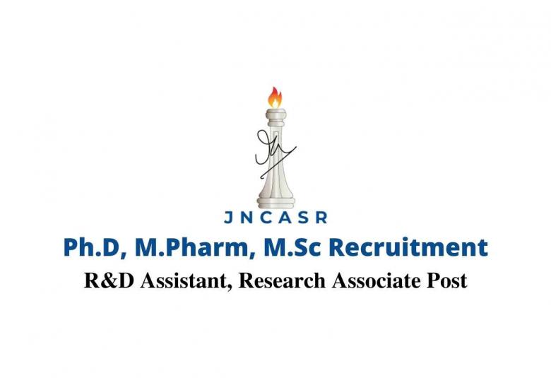 JNCASR Ph.D, M.Pharm, M.Sc Recruitment