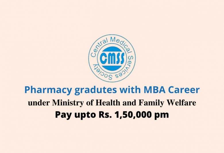 Opportunity for Pharmacy gradutes with MBA at CMSS 