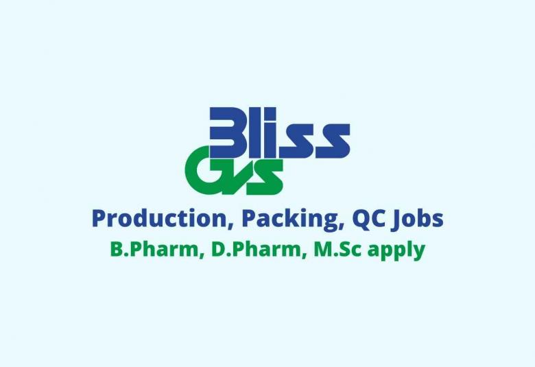 Production, Packing, QC Jobs at Bliss GVS Pharma