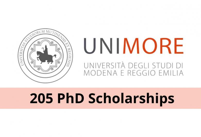 205 PhD Scholarships in all research fields at University of Modena in Italy