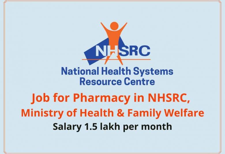Job for Pharmacy candidates in NHSRC, Ministry of Health