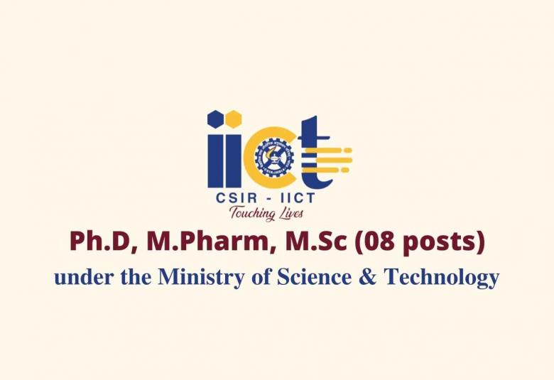 Online Interview for Ph.D, M.Pharm, M.Sc at IICT