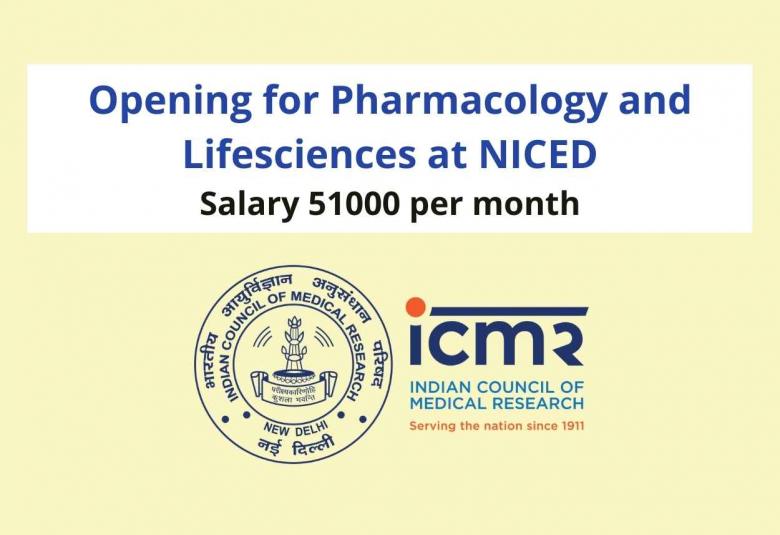 Opening for Pharmacology and Lifesciences at NICED