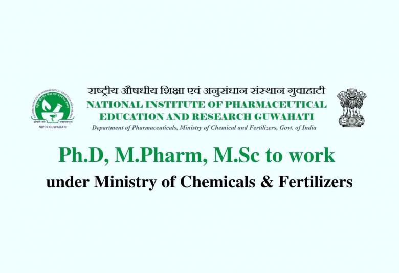 Opportunity for Ph.D, M.Pharm, M.Sc to work under Ministry of Chemicals & Fertilizers