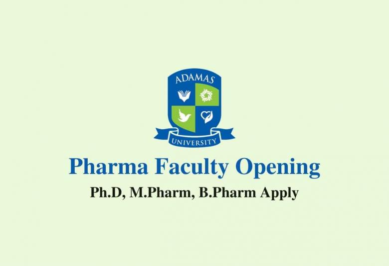 Pharma Faculty Positions Opening at Adamas University