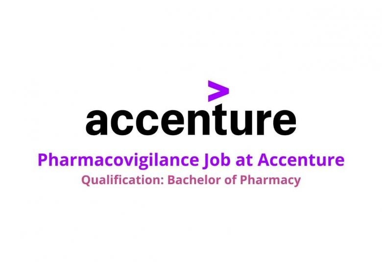 Pharmacovigilance Job at Accenture B.Pharm needed