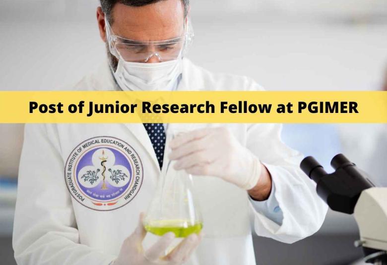 Applications are invited for a post of Junior Research Fellow at PGIMER