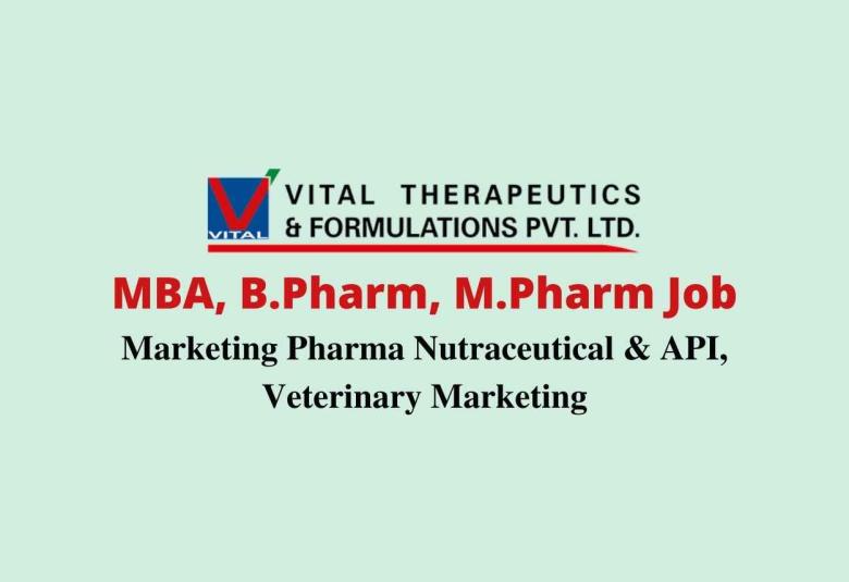 Vital Pharma - Walk In for Marketing Pharma Nutraceutical & API, Veterinary Marketing