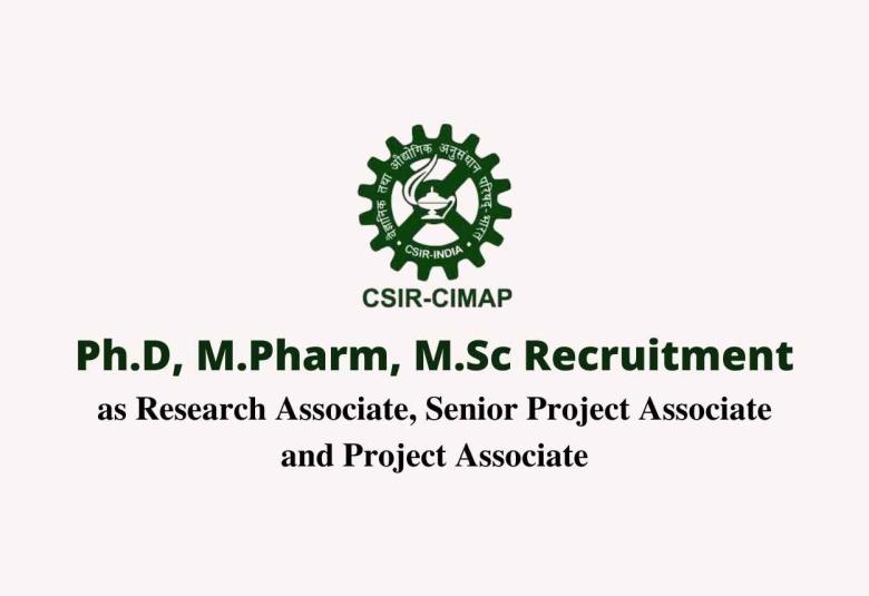 Multiple openings at Central Institute of Medicinal and Aromatic Plants