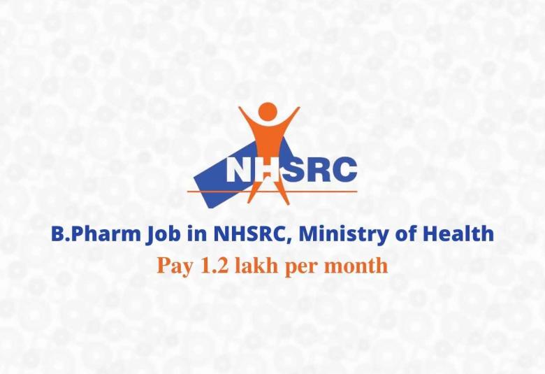Job for B.Pharm in NHSRC