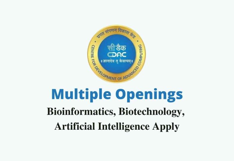 Multiple Openings at Centre for Development of Advanced Computing