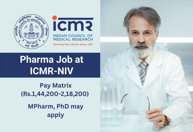 Pharma Recruitment at NIV, Health Ministry